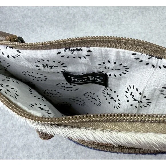 Myra Bag Crossbody Bag Women Small Multicolor NEW Woven Hair-on-Hide Rug Canvas - Picture 7 of 13